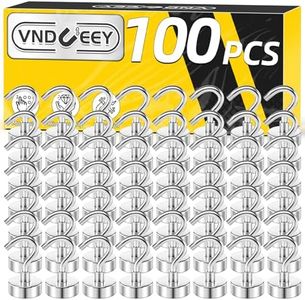 VNDUEEY 100 Pack Magnetic Hooks, 25Lbs Magnetic Hooks for Cruise Cabins, Strong Magnetic Hook Heavy Duty, Fridge Magnets with Hooks for Hanging, Magnet Hook for Kitchen, Classroom and Office