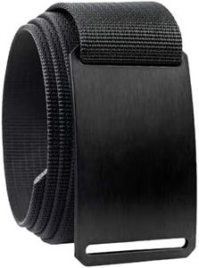 GRIP6 Ninja Nylon Belt – Heavy-Duty Tactical Belt for Men & Women – Adjustable Design with Aluminum Buckle – Men's Accessories for Golf, EDC, and Casual Wear – Made in the USA – X-Large (40-44), Jet