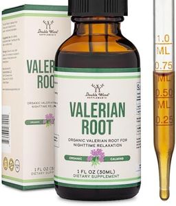 Valerian Root Drops for Sleep - Organic Valerian Root Tincture Extract 168mg - 1 FL OZ, 30 Servings (Better Absorbed Than Capsules, Enhances Valerian Root Tea) for Relaxation and Calm by Double Wood