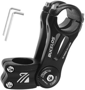 BUCKLOS Adjustable Bike Stem MTB 25.4mm 31.8mm 90/110/130/145mm 80 Degree Bike Stem Riser for Angle Adjustment, Bicycle Handlebar Extension for Commuter Bikes, E-Bike, Mountain, Road Bicycles