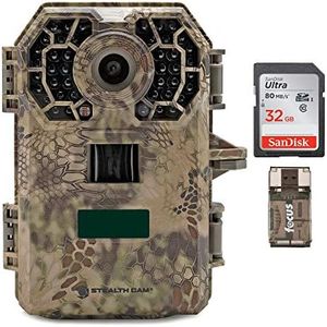 Stealth Cam 2022 G42NG 32MP Trail Camera No-Glow Flash, 100-Ft. IR Range (Kryptek Camo) Bundle with 32GB Ultra SDHC UHS-I Memory Card and All in One High Speed USB 2.0 Card Reader (3 Items)