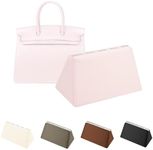 KINGS IN BAG Purse Inserts for Birkin 30 Bag, Luxurious Elegant Pink Satin Pillows with Memory Foam, Handbag Organizer Insert Compatible with Hermes Birkin Bag