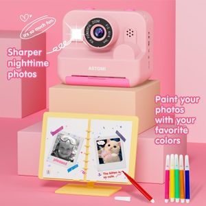 Kids Instant Print Selfie Camera – Pink Digital Photo Toy