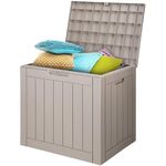 VEVOR Outdoor Storage Box, 31 Gallon Resin Deck Box, Backyard Outside Toy and Towel Storage Cabinet Waterproof, for Patio Furniture Cushions, Garden Tools, Pool Supplies & Package Delivery
