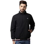 Cantabil Men’s Full Sleeve Solid Warm Winter Reversible Jacket, Full Sleeve Lightweight Winter Wear Jackets for Men – Black (MJKT00122_BLACK_M)