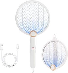 ASPECTEK 3000V Portable Electric Fly Swatter for Indoor and Outdoor, Foldable, Rechargeable with Improved Battery Life, Fly Zapper USB Charging Cable
