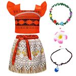 HenzWorld Little Girls Princess Dress Up Adventure Costumes Skirt Set Kids Fancy Party Dress Halloween Cosplay Outfits 4T 5T