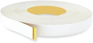 White PVC 3/4 inch x 25 ft Edge Banding Tape Peel Stick Adhesive Edging Veneer Trim Flexible Vinyl Strip Molding MDF Wood Cabinet Laminate Shelf Furniture Countertop Formica Plywood Board Repair