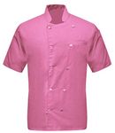 Leorenzo Creation PH-05 Men's Chef Coat Half Sleeves Chef Jacket (Size- XXS-7XL, Twelve Colours), Pink, Medium