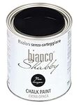 bianco Shabby® Nero Lavagna (Chalkboard Black) Water-Based Chalk Paint for All Surfaces – Extra Matt Finish (1 Litre)