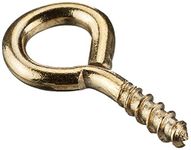 Merriway BH02309 (30 Pcs) EB Picture Mirror Frame Screw-In Eye, 12mm (1/2 inch) Brass Plated - Pack of 30 Pieces