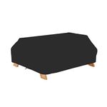 96 Inch Waterproof Picnic Table Cover Black Weather Resistant 8ft Patio Table Bench Covers Winter Outdoor