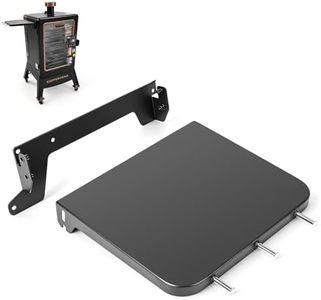 Utheer Folding Front Shelf for Pit Boss 4 Series Vertical Pellet Smoker Onyx PBV4NX, 12.8"x11" Smoker Shelf with 3 Hooks, Space-Saving Grill Prep Table, Pit Boss Vertical Smoker Accessories