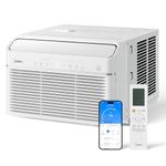 Midea 12000 BTU Smart Inverter Air Conditioner Window Unit with Heat and Dehumidifier – Cools up to 550 Sq. Ft., Energy Star Rated, Quiet Operation, Electronic Controls, Remote Control, White