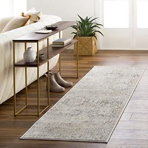 Mark&Day Area Rugs, 3x12 Geelbroek Traditional Tan/Ivory Runner Area Rug, Grey Brown Beige Carpet for Hallway, Kitchen, Bedroom or Living Room (2'7" x 12' Runner)