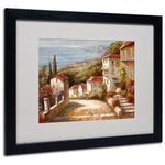 Trademark Fine Art Home in Tuscany by Joval Canvas Artwork in Black Frame, 16 by 20-Inch