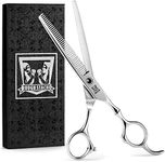 Rough Stache Professional Hair Thinning Scissors - Home Thinning Scissors Hairdressing, Texturizing with Razor Edge - Stainless Steel Thinning Shears - Silver 6.5inch