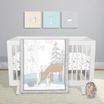 Sammy & Lou Cottontail Friends 4-Piece Baby Nursery Crib Bedding Set, Includes Quilt, Two Fitted Crib Sheets, and Plush Toy