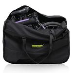 BAIGIO 20 Inch Folding Bike Travel Bag Portable Bike Luggage With Carrying Handle Outdoors Thick Bicycle Transport Cover for Cars Train Air Travel (Black)