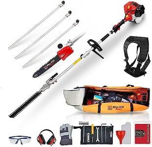 BU-KO 52cc Long Reach Petrol Hedge Trimmer and Pruner Saw with 3x 75cm Extension Pole and Toolbag for Convenient Storage, Ultimate Garden Tool for Precision Cutting, Trim Hedges and Prune with Ease
