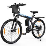 VARUN 26’’ Electric Bike for Adults, Folding E-Bike with 48V Li-ion Battery, Mountain Ebike with 21 Speed Gear, LCD-Display, Foldable MTB for Men and Women, Range 70 KM