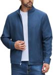 COOFANDY Men's Light Zip Up Jacket Trendy Casual Jackets Stand Collar Summer Outdoor Coat Windproof Windbreaker