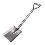 LUBAN 31.5 Inch Flat Head Garden Shovel, D Handle Square Flat Spade Shovel for Gardening, All Stainless Steel Made