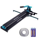 VEVOR Manual Tile Cutter, 48 inch, Porcelain Ceramic Tile Cutter with Tungsten Carbide Cutting Wheel, Infrared Positioning, Anti-Skid Feet, Durable Rails for Professional Installers or Beginners