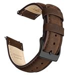 Ritche Genuine 24mm Leather Watch Band Compatible with Timex Expedition Fossil Seiko Quick Realease Watch Bands for Men Women Classic Vintage Saddle Brown Watch Strap