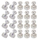 Push Pin Magnets, Metal Magnetic 20-Pack Silver Refrigerator Magnets for Fridge, Small Strong Magnets, Whiteboard Magnets, Locker Magnets, Classroom Magnets, Perfect for Kitchen Fridge, Office, School