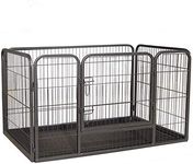 Doggy Style Heavy Duty Whelping Pen With Abs Tray Puppy Play Pen Puppies Cage Crate Cartes Cages Dog Training Playpen for Dogs and puppies (Med)