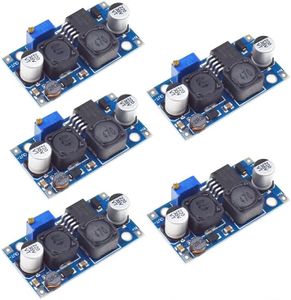 5pcs Adjustable DC-DC Buck Boost Converter Automatic Wide Voltage Regulator XL6009 DC to DC 5-32 V to 1.25-35 V Voltage Module