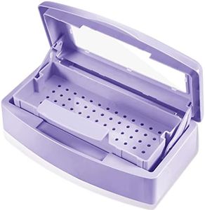 Machine-Ya Plastic Sterilizing Tray,sterilization box,nail art tool sterilizer tray, Sterilizer Tray Box Nail Art Salon Sterilizing Too（Purple）