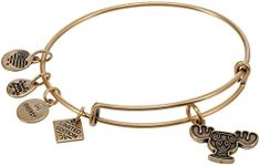 Alex and Ani Christmas Vacation Moose Cup Bracelet Gold One Size