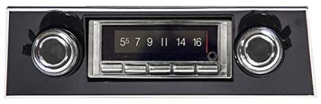 Custom Autosound Bluetooth Stereo compatible with 1967-1968 Chevrolet Camaro BLACK Dash, USA-740 300 watt AM FM Car Stereo/Radio with built-in Bluetooth, AUX Inputs, Color Change LCD Digital Display