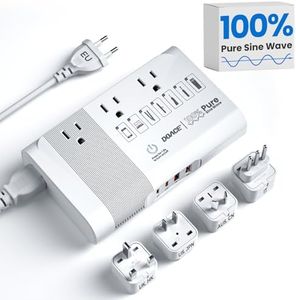 [Game-Changer] DOACE 500W Max 220V to 110V Converter, 50Hz to 60Hz Voltage Converter for European Travel, 100% Pure Sine Wave Power Converter US to Europe for CPAP Hair Straightener Laptop Cell Phone