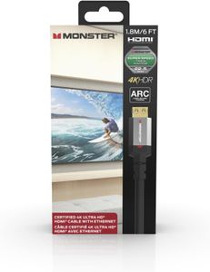 Monster 1.8m 4K HDMI Cable – High-Speed Ultra HD Video