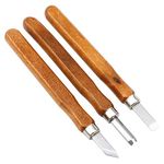 Wood Carving Tools Set 3 PCS Pumpkin Carving Tools SK5 Carbon Steel Wood Carving Knife Kit for for Beginners & Professions