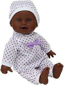 11 inch Soft Body African American Newborn Baby Doll in Gift Box - Doll Pacifier Included