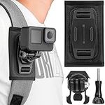 ChromLives Backpack Shoulder Strap Mount With Adjustable Shoulder Pad and 360 Degree Rotating Ball Base Compatible with Gopro Hero 11/10/9/8/7/6 DJI Osmo Action,Insta 360 ONE and Most Action Cameras