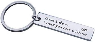 omodofo Drive Safe I Need You Here with Me Travel Safe Trip Rectangle Key Chain for Trucker Boyfriend Girlfriend Couple Christams Gift (Drive Safe A)