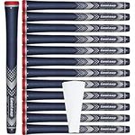 Geoleap Golf Grips Set of 13- Soft Golf Club Grips,Reduce Taper Design Provides High Traction and Performance,13 Grips with 15 Tapes and 13 Grips with All Repair Kits for Choice. (Midsize, Navy-Classic( 13 grips only with 15 tapes))