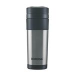 Borosil - Vacuum Insulated Hydra Travelmate Tea & Coffee Stainless Steel Travel Mug - Spill Proof - Hot And Cold, 350 Ml