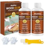 Wadities Wood Glue, 300g (10.6oz) Wood Repair Glue for Furniture Heavy Duty, Strong Bond Waterproof Professional Furniture Repair Glue Dries Clear for Woodworking, Furniture, Crafts