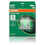 OSRAM ULTRA LIFE, H7, halogen headlight lamps, Hanging folding box (2 lamps)