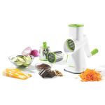 Starfrit Drum Grater - 3 Interchangeable Stainless Steel Barrels - Slice, Coarse and Fine Grating - Vegetable, Cheese, Nuts, Chocolate