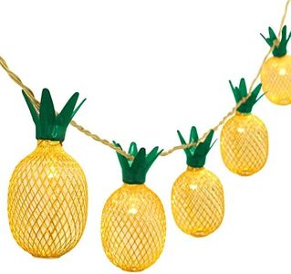 BETUS 6.5 Ft 10 LEDs Pineapple Fairy String Light - Decor Gifts Battery Operated for DIY Christmas Tropical Theme Party Festival Home Party Bedroom Birthday Decoration (Warm White)