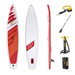 Hydro-Force Inflatable SUP, Fastblast Tech Stand Up Paddle Board with Carry Bag and Pump, 12ft 6