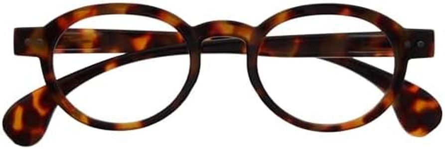 OPULIZE OCA Lunettes de Lecture - Monture Ronde Moderne Rétro - Écaille de Tortue Marron Brillante - Hommes Femmes - Charnières à Ressort - R54-2 - +2.00