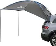 SUV Tailgate Tent with Awning Shade, Waterproof Car Camping Sun Shelter, Portable Auto Canopy Camper Trailer Sun Shade for Camping, Outdoor, SUV, Beach